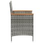 Garten-Essstühle 2 Stk. Poly Rattan Grau Garten-Essstühle 2 Stk. Poly Rattan Grau