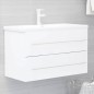 vidaXL Waschbeckenunterschrank Weiß 80x38,5x48 cm Holzwerkstoff vidaXL Waschbeckenunterschrank Weiß 80x38,5x48 cm Holzwerkstoff