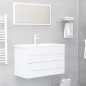 vidaXL Waschbeckenunterschrank Weiß 80x38,5x48 cm Holzwerkstoff vidaXL Waschbeckenunterschrank Weiß 80x38,5x48 cm Holzwerkstoff