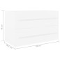 vidaXL Waschbeckenunterschrank Weiß 80x38,5x48 cm Holzwerkstoff vidaXL Waschbeckenunterschrank Weiß 80x38,5x48 cm Holzwerkstoff