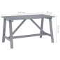 vidaXL Garten-Esstisch Grau 140x70x73,5 cm Akazie Massivholz vidaXL Garten-Esstisch Grau 140x70x73,5 cm Akazie Massivholz