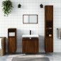3-tlg. Badmöbel-Set Braun Eichen-Optik Holzwerkstoff 3-tlg. Badmöbel-Set Braun Eichen-Optik Holzwerkstoff