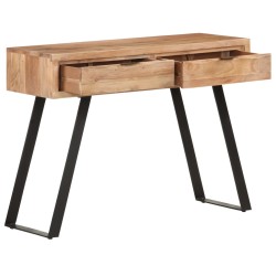 vidaXL Konsolentisch 100x35x76 cm Massivholz Akazie mit Naturkanten