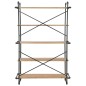 vidaXL Bücherregal aus massivem Tannenholz und Stahl 120x42x180 cm vidaXL Bücherregal aus massivem Tannenholz und Stahl 120x42x180 cm