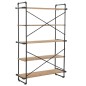 vidaXL Bücherregal aus massivem Tannenholz und Stahl 120x42x180 cm vidaXL Bücherregal aus massivem Tannenholz und Stahl 120x42x180 cm
