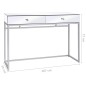 vidaXL Verspiegelter Konsolentisch aus Stahl und Glas 107x33x77 cm vidaXL Verspiegelter Konsolentisch aus Stahl und Glas 107x33x77 cm