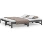 vidaXL Tagesbett Ausziehbar Grau 2x(75x190) cm Massivholz Kiefer vidaXL Tagesbett Ausziehbar Grau 2x(75x190) cm Massivholz Kiefer