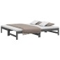 vidaXL Tagesbett Ausziehbar Grau 2x(75x190) cm Massivholz Kiefer vidaXL Tagesbett Ausziehbar Grau 2x(75x190) cm Massivholz Kiefer