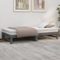 vidaXL Tagesbett Ausziehbar Grau 2x(75x190) cm Massivholz Kiefer vidaXL Tagesbett Ausziehbar Grau 2x(75x190) cm Massivholz Kiefer