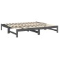 vidaXL Tagesbett Ausziehbar Grau 2x(75x190) cm Massivholz Kiefer vidaXL Tagesbett Ausziehbar Grau 2x(75x190) cm Massivholz Kiefer