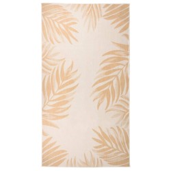 vidaXL Outdoor-Teppich Flachgewebe 80x150 cm Blattmuster