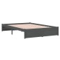 vidaXL Massivholzbett Grau 120x200 cm vidaXL Massivholzbett Grau 120x200 cm