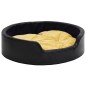 vidaXL Hundebett Schwarz-Gelb 79x70x19 cm Plüsch und Kunstleder vidaXL Hundebett Schwarz-Gelb 79x70x19 cm Plüsch und Kunstleder