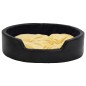 vidaXL Hundebett Schwarz-Gelb 79x70x19 cm Plüsch und Kunstleder vidaXL Hundebett Schwarz-Gelb 79x70x19 cm Plüsch und Kunstleder