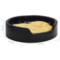 vidaXL Hundebett Schwarz-Gelb 79x70x19 cm Plüsch und Kunstleder vidaXL Hundebett Schwarz-Gelb 79x70x19 cm Plüsch und Kunstleder