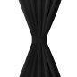 Vorhänge Gardinen aus Satin 2-teilig 140 x 175 cm Schwarz Vorhänge Gardinen aus Satin 2-teilig 140 x 175 cm Schwarz