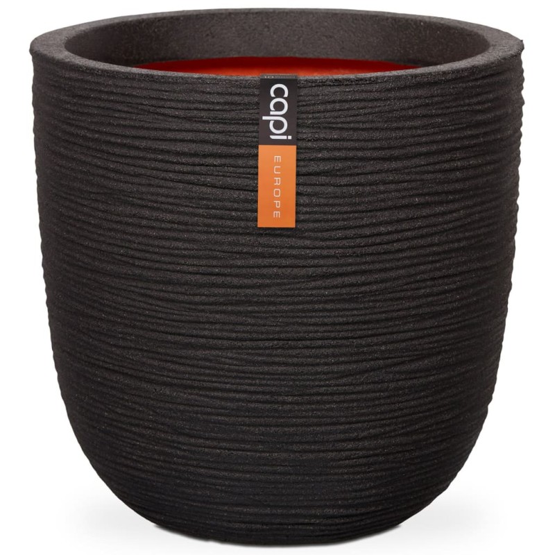 Capi Blumentopf "Nature Rib" Oval 43 x 41 cm Schwarz Capi Blumentopf "Nature Rib" Oval 43 x 41 cm Schwarz
