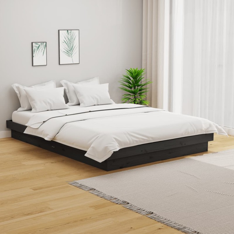 vidaXL Massivholzbett Grau 120x200 cm vidaXL Massivholzbett Grau 120x200 cm