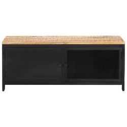 vidaXL Couchtisch 90x50x37 cm Raues Mango-Massivholz 