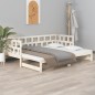 vidaXL Tagesbett Ausziehbar Massivholz Kiefer 2x(90x200) cm vidaXL Tagesbett Ausziehbar Massivholz Kiefer 2x(90x200) cm