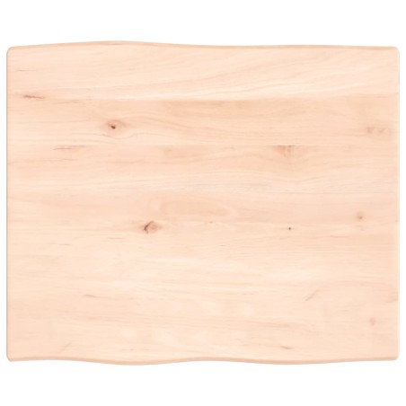 vidaXL Tischplatte 60x50x2 cm Massivholz Eiche Unbehandelt Baumkante
