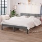 vidaXL Massivholzbett Grau Kiefer 140x190 cm vidaXL Massivholzbett Grau Kiefer 140x190 cm