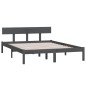 vidaXL Massivholzbett Grau Kiefer 140x190 cm vidaXL Massivholzbett Grau Kiefer 140x190 cm