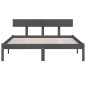 vidaXL Massivholzbett Grau Kiefer 140x190 cm vidaXL Massivholzbett Grau Kiefer 140x190 cm