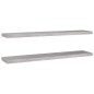 vidaXL Schweberegale 2 Stk. Betongrau 120x23,5x3,8 cm MDF vidaXL Schweberegale 2 Stk. Betongrau 120x23,5x3,8 cm MDF