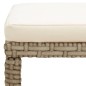 Gartenhocker 4 Stk. mit Sitzkissen Poly Rattan Beige Gartenhocker 4 Stk. mit Sitzkissen Poly Rattan Beige