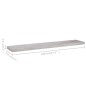 vidaXL Schweberegale 2 Stk. Betongrau 120x23,5x3,8 cm MDF vidaXL Schweberegale 2 Stk. Betongrau 120x23,5x3,8 cm MDF