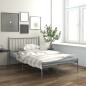 vidaXL Bett Grau Metall 120x200 cm vidaXL Bett Grau Metall 120x200 cm