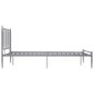 vidaXL Bett Grau Metall 120x200 cm vidaXL Bett Grau Metall 120x200 cm