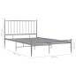 vidaXL Bett Grau Metall 120x200 cm vidaXL Bett Grau Metall 120x200 cm