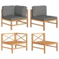 2-tlg. Garten-Lounge-Set mit Kissen Auflagen Teakholz 2-tlg. Garten-Lounge-Set mit Kissen Auflagen Teakholz