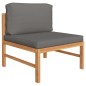 2-tlg. Garten-Lounge-Set mit Kissen Auflagen Teakholz 2-tlg. Garten-Lounge-Set mit Kissen Auflagen Teakholz