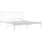 vidaXL Bett Weiß Metall 200x200 cm vidaXL Bett Weiß Metall 200x200 cm