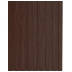 vidaXL Dachpaneele 36 Stk. Verzinkter Stahl Braun 60x45 cm