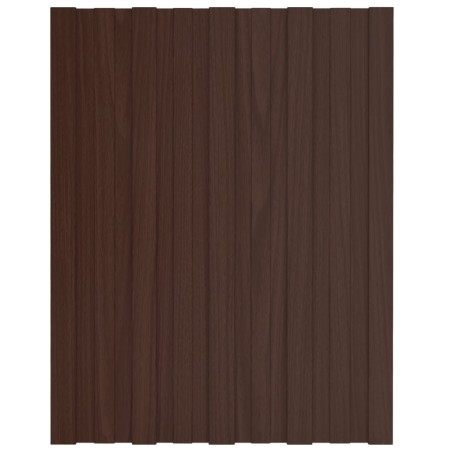 vidaXL Dachpaneele 36 Stk. Verzinkter Stahl Braun 60x45 cm
