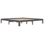 vidaXL Massivholzbett Grau Kiefer 200x200 cm vidaXL Massivholzbett Grau Kiefer 200x200 cm