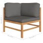 2-tlg. Garten-Lounge-Set mit Kissen Auflagen Teakholz 2-tlg. Garten-Lounge-Set mit Kissen Auflagen Teakholz