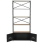 vidaXL Bücherregal aus massivem Tannenholz und Stahl 80x32,5x180 cm vidaXL Bücherregal aus massivem Tannenholz und Stahl 80x32,5x180 cm