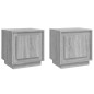 vidaXL Nachttische 2 Stk. Grau Sonoma 44x35x45 cm Holzwerkstoff