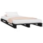 vidaXL Palettenbett Schwarz 90x200 cm Massivholz Kiefer vidaXL Palettenbett Schwarz 90x200 cm Massivholz Kiefer