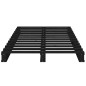 vidaXL Palettenbett Schwarz 90x200 cm Massivholz Kiefer vidaXL Palettenbett Schwarz 90x200 cm Massivholz Kiefer