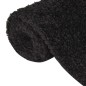 vidaXL Teppich Shaggy Hochflor Schwarz 160x230 cm