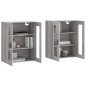 Wandschränke 2 Stk. Grau Sonoma Holzwerkstoff Wandschränke 2 Stk. Grau Sonoma Holzwerkstoff