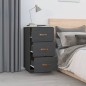 vidaXL Nachttisch Grau 40x40x75 cm Massivholz Kiefer vidaXL Nachttisch Grau 40x40x75 cm Massivholz Kiefer