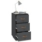vidaXL Nachttisch Grau 40x40x75 cm Massivholz Kiefer vidaXL Nachttisch Grau 40x40x75 cm Massivholz Kiefer
