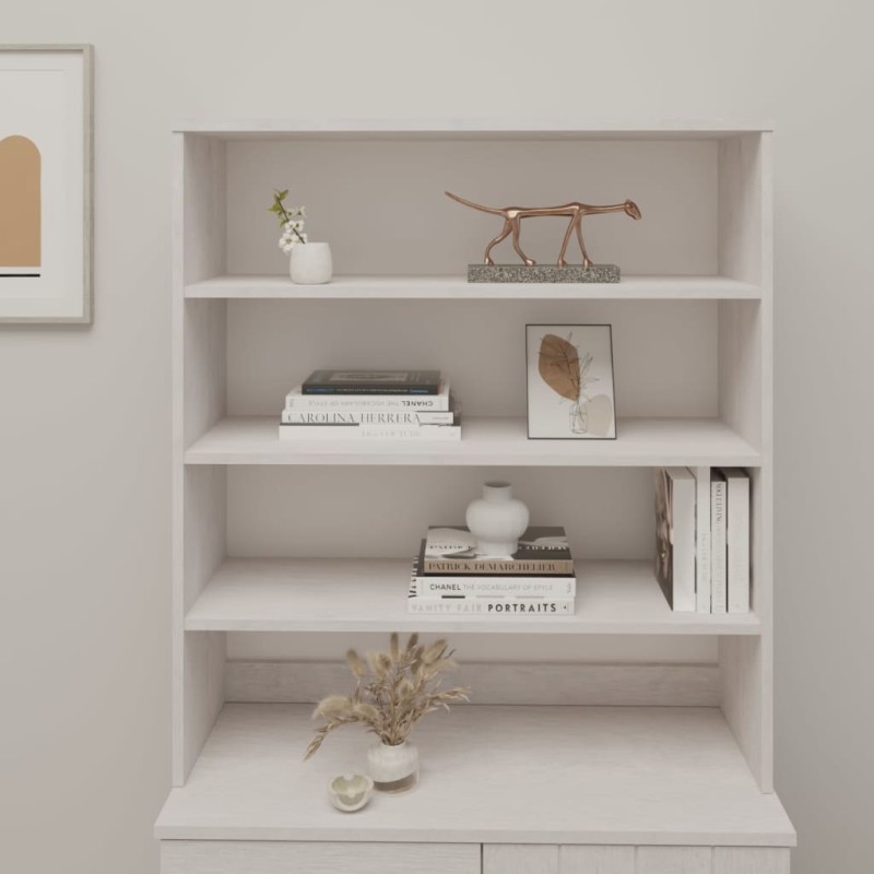 vidaXL Highboard-Oberteil HAMAR Weiß 90x30x100 cm Massivholz vidaXL Highboard-Oberteil HAMAR Weiß 90x30x100 cm Massivholz